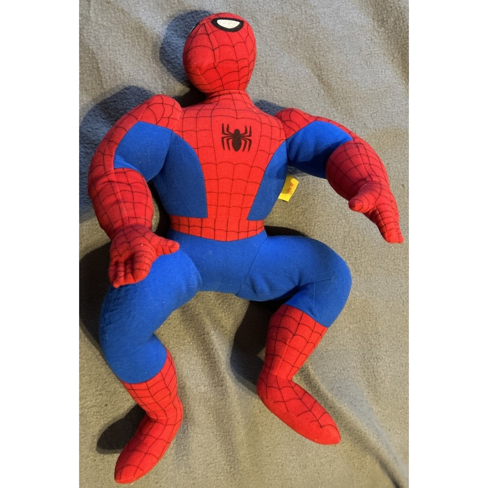 1994 Toy Biz Marvel Spider-Man 21" Plush hook and loop HANDS